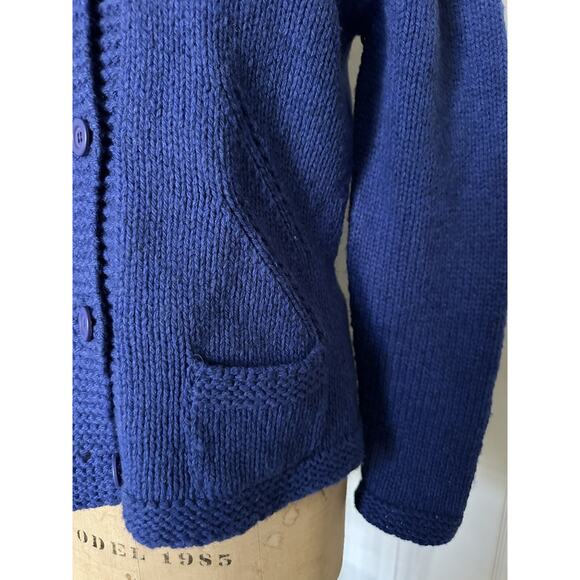 ALPHA MASSIMO REBECCHI Wool Cardigan Sweater Jacket 46 Us M Blue Italy Blazer - Picture 6 of 16